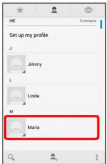 ME Set up my profile J Jimmy L Linda M Maria