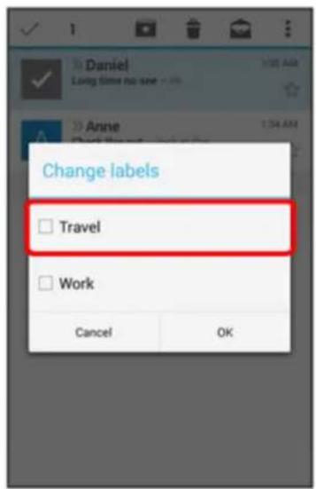 Daniel Long time no save - 10 AM Anne 1:34 AM Change labels Travel Work Cancel OK