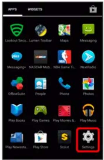 APPS WIDGETS Lookout Secu... Luman Toolbar Maps Messaging Messaging+ NASCAR Mob... NBA Game T... NextRadio OfficeSuite People Phone Photos Play Books Play Games Play Movies & Play Music Play Newsista... Play Store Scout Settings