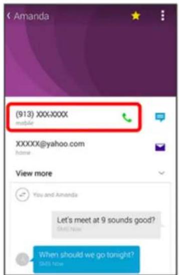 (913) XXXXXXXX mobile XXXXX@yahoo.com home View more You and Amanda Let's meet at 9 sounds good? SMS Now When should we go tonight? SMS Now