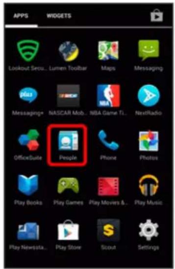 APPS WIDGETS Lookout Secu... Lumen Toolbar Maps Messaging Messages* NASCAR Mob... NBA Game T... NextRadio OfficeSuite People Phone Photos Play Books Play Games Play Movies & Play Music Play Newspla... Play Store Scout Settings