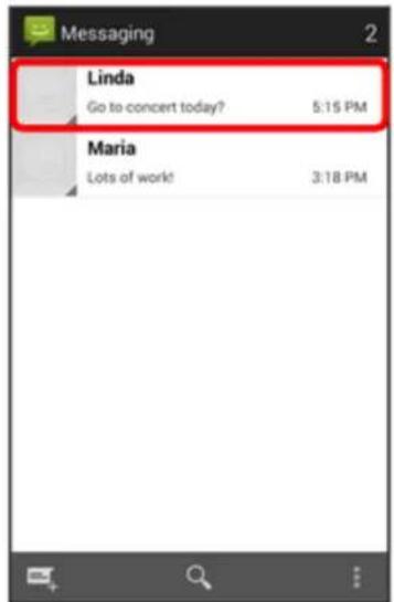 Messaging Linda Go to concert today? 5:15 PM Maria Lots of work! 3:18 PM