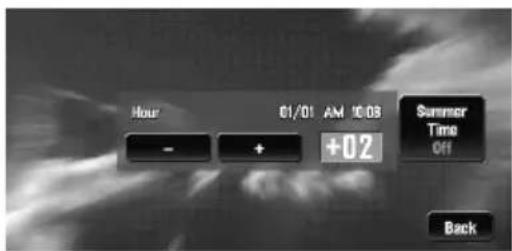 PIONEER AVIC-N3 - If necessary, set to summer time. - 1