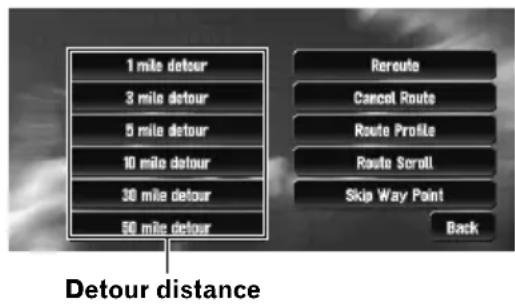 PIONEER AVIC-N3 - Touch the distance from the list. - 1