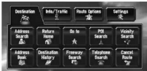 PIONEER AVIC-N3 - Main menu - 1