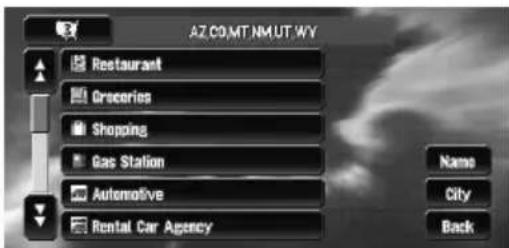 PIONEER AVIC-N3 - Searching for Points of Interest (POI) - 2