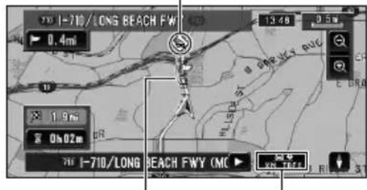 PIONEER AVIC-N3 - Confirming traffic information on the map - 1