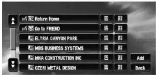 PIONEER AVIC-N3 - Selecting Destination from the Destination History and Address Book - 1