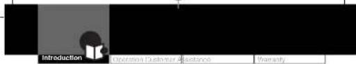 Introduction Declaration Customer Assistance Warranty