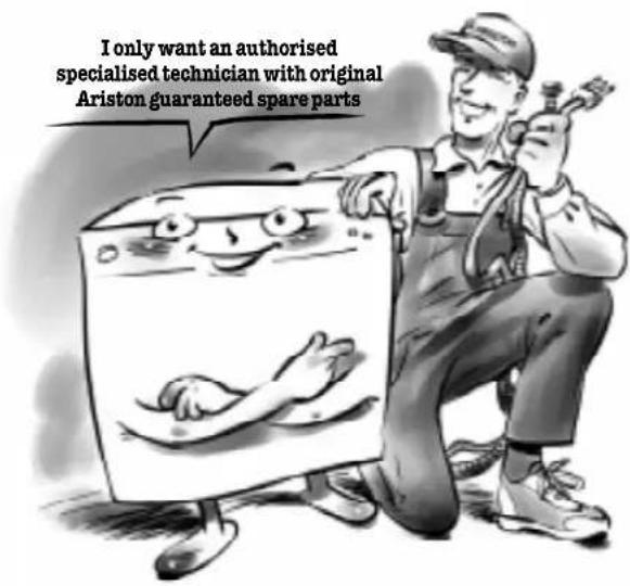 I only want an authorised specialised technician with original Ariston guaranteed spare parts