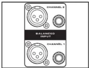 CHANNEL 2 BALANCED INPUT CHANNEL 1