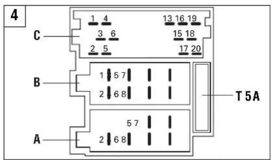 4 C 1 4 3 6 2 5 13 16 19 15 18 17 20 B 1 5 7 2 6 8 T 5A A 2 6 8 5 7