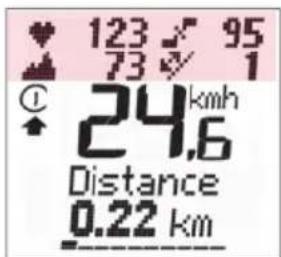 123 95 73 1 24 kmh 24,6 Distance 0.22 km