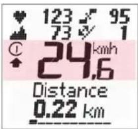 123 95 73 1 24 km/h 24,6 Distance 0.22 km