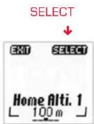 SELECT EXIT SELECT Home Alti. 1 100 m