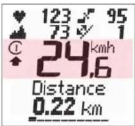 123 95 73 1 24 km/h 24,6 Distance 0.22 km