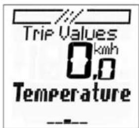 Trip Values 0,0 km/h Temperature