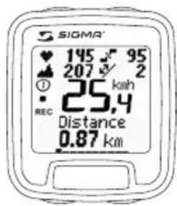 SIGMA 145 95 207 2 25,4 km/h REC Distance 0.87 km