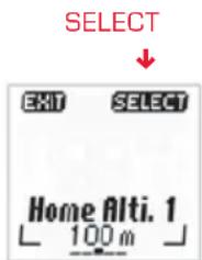 SELECT EXIT SELECT Home Alti. 1 100 m