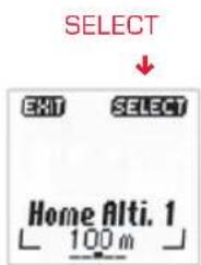 SELECT EXIT SELECT Home Alti. 1 100 m