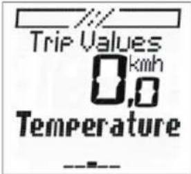 Trip Values 0,0 km/h Temperature