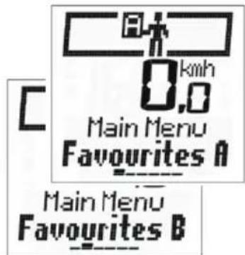 Main Menu Favourites A Main Menu Favourites B