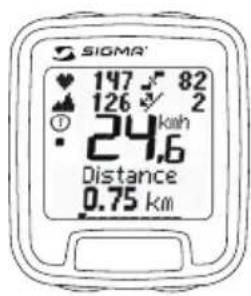 SIGMA' 147 82 126 2 24 km/h Distance 0.75 km