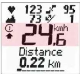 123 95 73 1 24 km/h 24,6 Distance 0.22 km