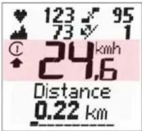 123 95 73 1 24 km/h 24,6 Distance 0.22 km