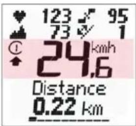 123 95 73 1 24 km/h 24,6 Distance 0.22 km