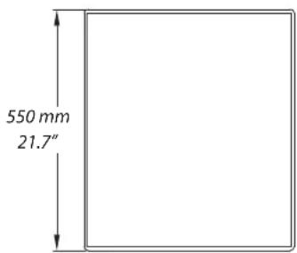 550 mm 21.7"