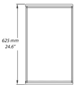 625 mm 24.6"