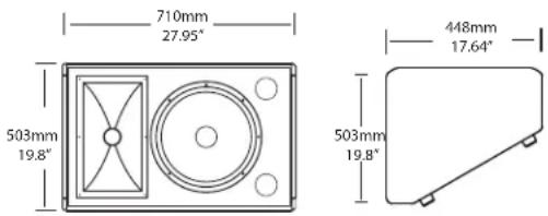 710mm 27.95" 503mm 19.8" 448mm 17.64" 503mm 19.8"