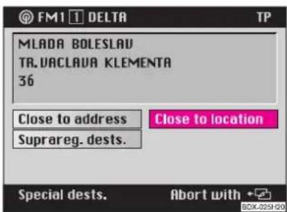 FM1 1 DELTA TP MLADA BOLESLAV TR.VACLAVA KLEMENTA 36 Close to address Close to location Suprareg. dests. Special dests. Abort with • BDX-02SH20