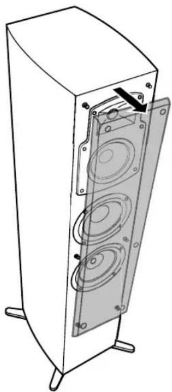 YAMAHA NS-9900 - REMOVING THE FRONT COVER - 1