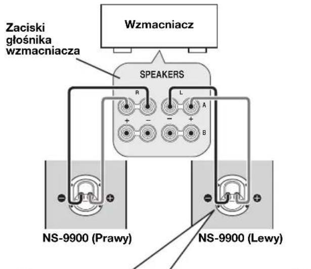 Zaciski głośnika wzmacniacza Wzmacniacz SPEAKERS R L A + - + - B NS-9900 (Prawy) NS-9900 (Lewy)