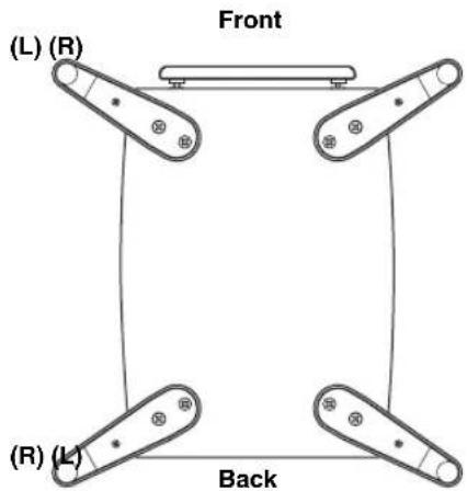 (L) (R) Front (R) (L) Back