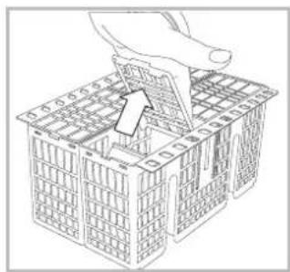 INDESIT DFP 27T94 - Cestino delle posate - 1