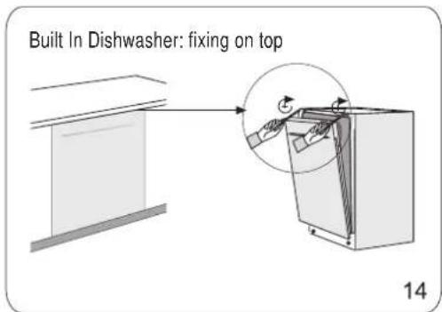 Built In Dishwasher: fixing on top 14