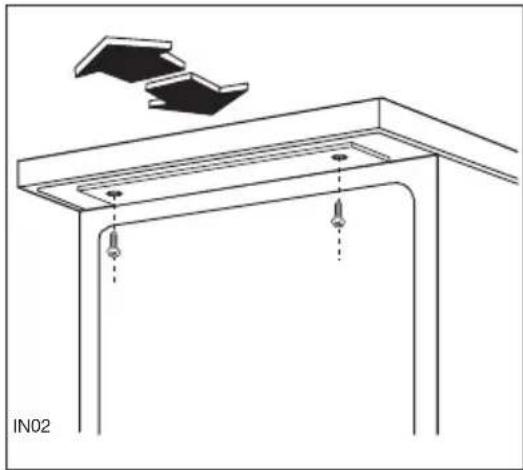 Technical line drawing of a structural support frame with mounting holes and a bracket (no text or symbols)