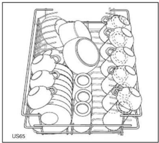 Line drawing of a tray with various items, no text or symbols present