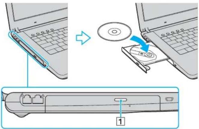 SONY Vaio VGN-FE11M - Vložení disku - 1
