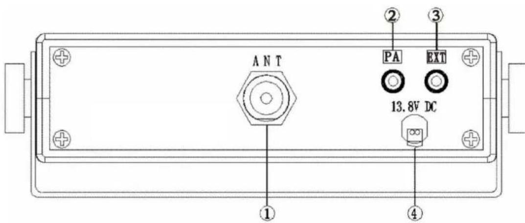 A N T ① ② ③ PA EXT 13.8V DC ④