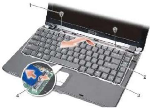 DELL Vostro A840 - Demontáž klávesnice - 1
