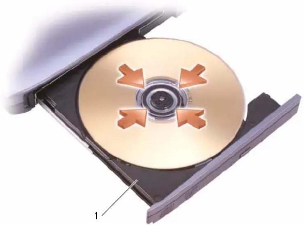 DELL Vostro 1000 - Přehrávání disků CD nebo DVD - 3