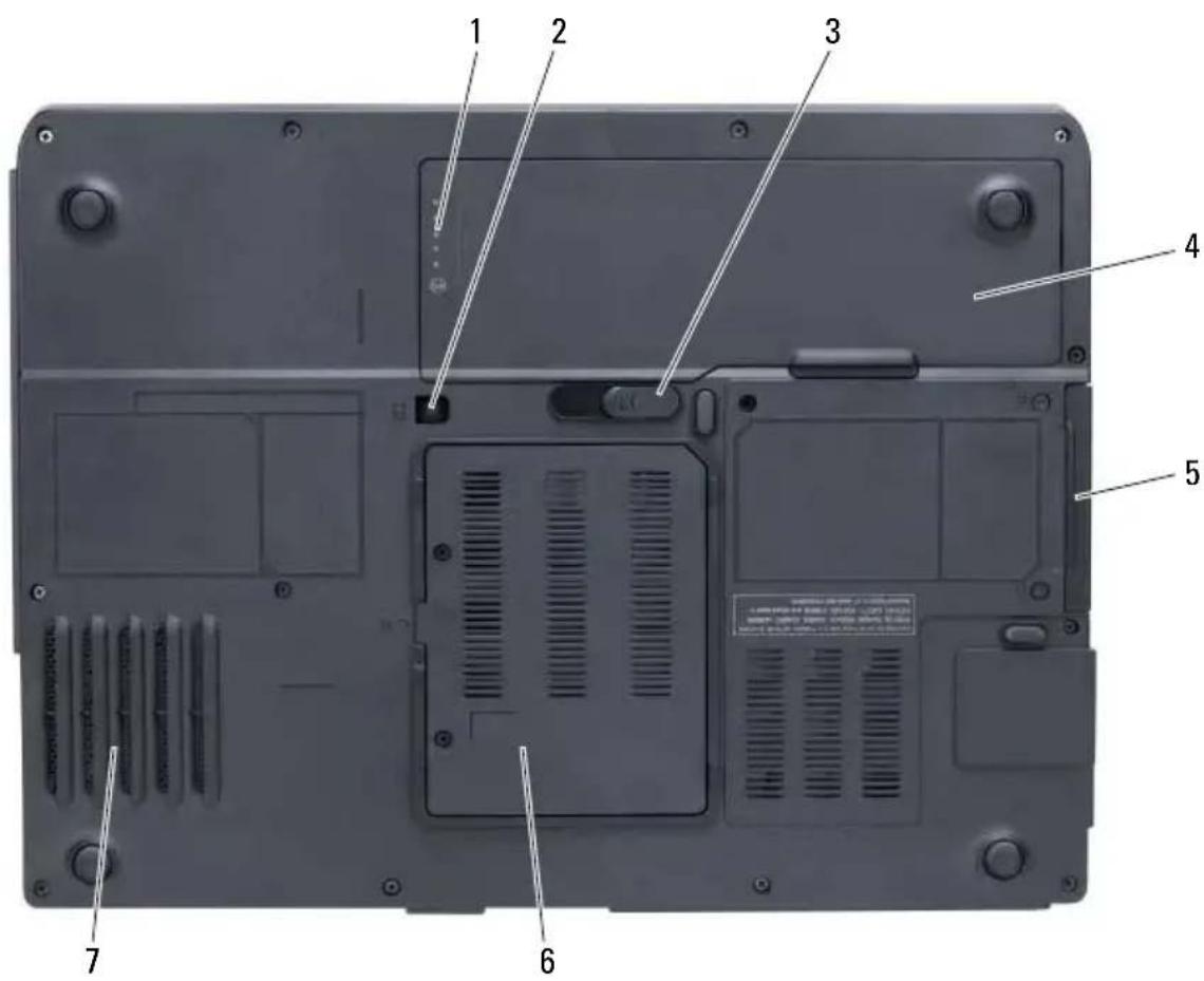 DELL Vostro 1000 - Pohled zdola - 1
