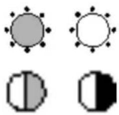 FUJITSU 177V - Adjusting the brightness and contrast - 3