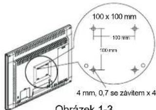 100 x 100 mm 100 mm 100 mm 4 mm, 0,7 se závitem x 4 Obrázek 1-3