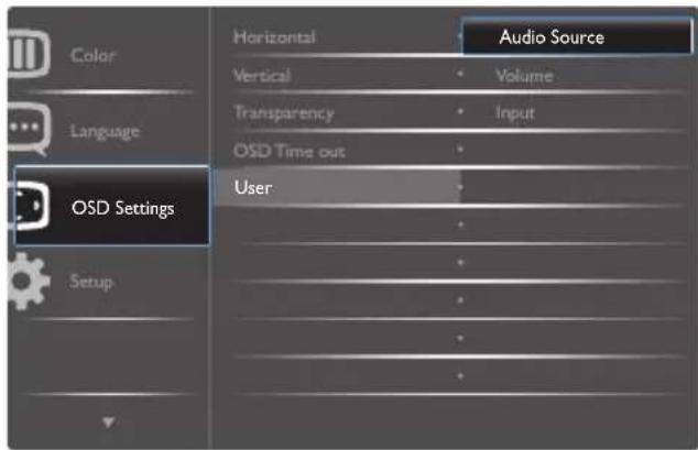 PHILIPS 288P6 - Přizpůsobte si vlastní tlačítko „USER“ (UŽIVATEL) - 1