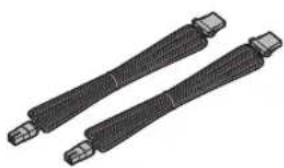 Two black cable connectors with connectors attached, no text or symbols visible